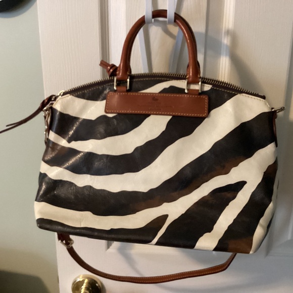 Dooney & Bourke zebra print shoulder bandbag - Picture 2 of 5